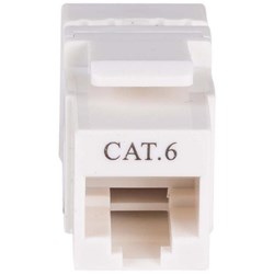 Dynamix Cat6 UTP Keystone RJ45 Slimline Jack White
