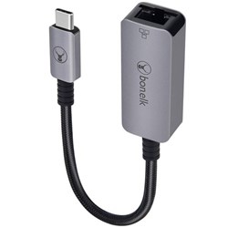 Bonelk Long-Life USB-C to Ethernet Adapter 150mm Space Grey