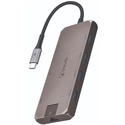 Bonelk Long-Life USB-C to 8-in-1 Multiport Hub Space Grey
