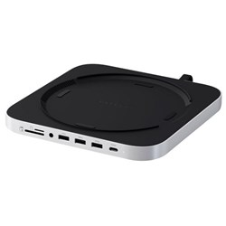 Satechi Hub & Stand With NVMe SSD Enclosure For Mac Mini Studio Silver/Black