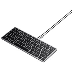 Satechi Slim W1 Wired USB-C Backlit Keyboard Space Grey