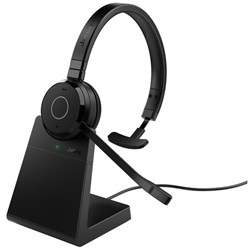 Jabra Evolve 65 TE Link 390A MS Mono USB-A Wireless Headset With Charging Stand