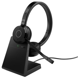 Jabra Evolve 65 TE Link 390A UC Stereo USB-A Wireless Headset With Charging Stand