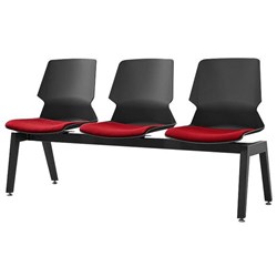 Sylex Prism 3 Seat Beam Chair Black/Red