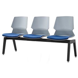 Sylex Prism 3 Seat Beam Chair Grey/Blue