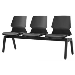Sylex Prism 3 Seat Beam Chair Black/Black