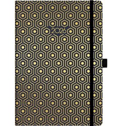 Collins A53 Diary A5 Week To View 2026 Foil Geometric Assorted Designs