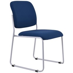 Buro Mario Visitor Chair Sled Base Navy Fabric/Silver (Min. Order Qty 4)