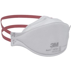 3M™ Aura™ Health Care Particulate Respirator and Surgical Masks 1870+ N95, Pack of 20