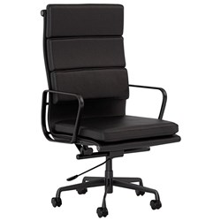 Vogue Highback Boardroom Chair With Arms Black