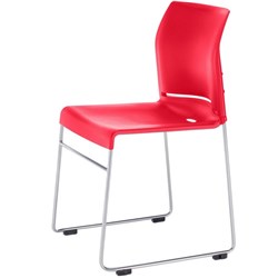 Buro Envy Visitor Chair Red/Silver (Min. Order Qty 4)