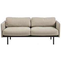 Eden Leo 2 Seater Sofa Polyester Fabric/Oatmeal
