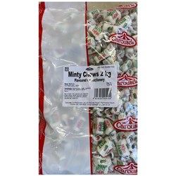 Carousel Minty Chews Lollies Individually Wrapped 2kg