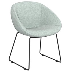 Camellia Sofa Chair Sled Base Reef Fabric/Mint