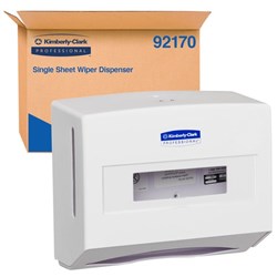 Kimberly-Clark 92170 Single Sheet Wiper Lockable Dispenser White