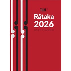 Tuhi A51 Bilingual Diary A5 Day Per Page Rataka 2026 Red Koru