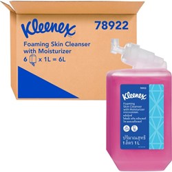Kleenex Luxury Foam Skin Cleanser Moisturiser (78922) 1L, Carton of 6