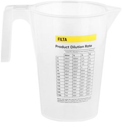Filta Chemical Decanting Jug with Printing Dilution Chart 1 Litre