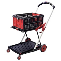 Richmond Wheel KartR Folding Trolley with Basket Black/Red