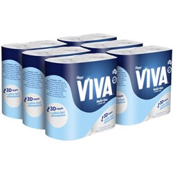 Kleenex Viva Kitchen Paper Towel (44301) White, Carton of 6