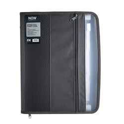 FM New Gen A4 Expanding File 13 Pocket with Zip Gunmetal Black