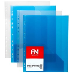 FM Vivid A4 Binder Report File Pack 4 Assorted Colours