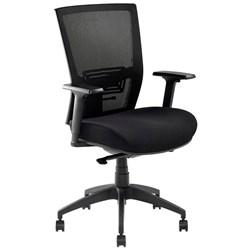 Radar III Task Chair Mesh Back With Arms Unassembled Black