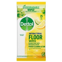 Dettol Antibacterial Floor Cleaning Wipes Citrus, Pack of 25