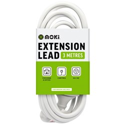 Moki Extension Lead 3m White