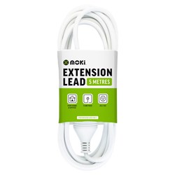 Moki Extension Lead 5m White