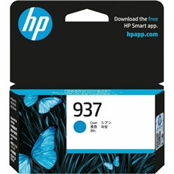 HP 937 Cyan Original Ink Cartridge 4S6W2NA