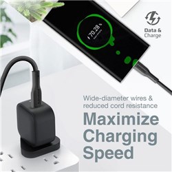 Promate USB-C to USB-C Super Flexible Cable Black 1m