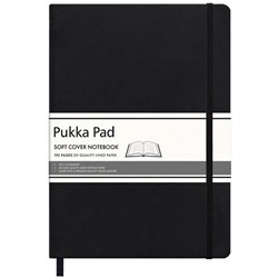 Pukka Soft Cover Notebook Lined 204x285mm Black