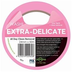 Pomona Extra Delicate Washi Masking Tape 24mm x 50m Pink