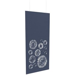 Boyd Acoustic Hanging Carved Panel 1200mm Bloom Navy Peony