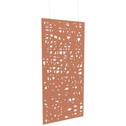 Boyd Acoustic Hanging Carved Panel 1200mm Cross Rust
