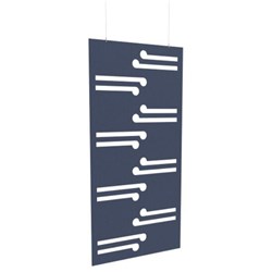 Boyd Acoustic Hanging Carved Panel 1200mm Koru Navy Peony