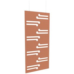 Boyd Acoustic Hanging Carved Panel 1200mm Koru Rust