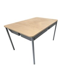 SitRite Deluxe Group Table With Tote 1600mm Maple/Silver