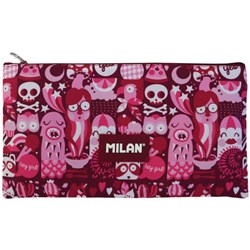 Milan Pencil Case 340x170mm School Days Pink
