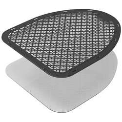 Shield Shape Floor Mat Backing Refill for Wall-Hung Urinal Ocean Mist