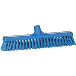 Vikan Floor Broom Soft/Hard Bristle 410mm Blue