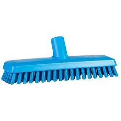 Vikan Waterfed Stiff Bristle Floor Scrub Brush 270mm Blue
