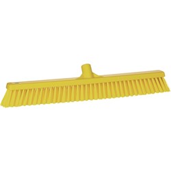 Vikan Floor Broom Soft/Hard Bristle 610mm Yellow