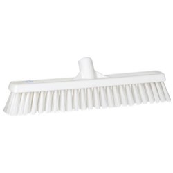 Vikan Floor Broom Soft/Hard Bristle 410mm White