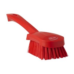 Vikan Short Handled Stiff Bristle Washing Brush 270mm Red