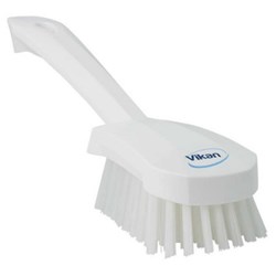 Vikan Short Handled Stiff Bristle Washing Brush 270mm White