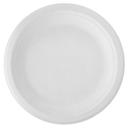 Bagasse Natural Sugarcane Plates 151mm White, Carton of 1000