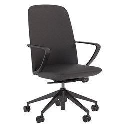 Aero Executive Mid Back Unassembled Meeting Chair Black