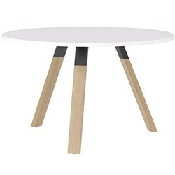 Ligna Round Meeting Table 900mm Oak/White